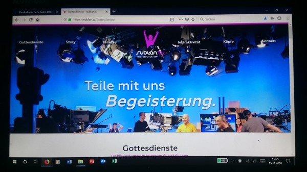 Startseite von sublan.tv